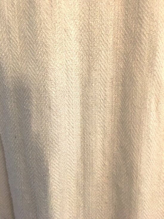 Off-white alpaca fringed scarf - Picture 2 of 3